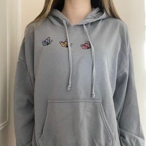 blue butterfly hoodie